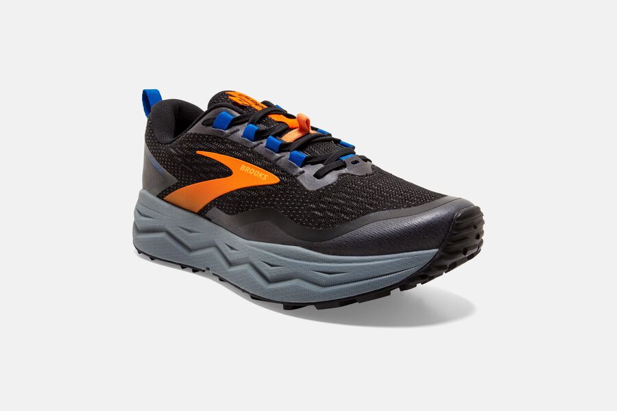 Brooks Running Shoes Mens Black/Orange - Caldera 5 Trail - 6437-FGYMT